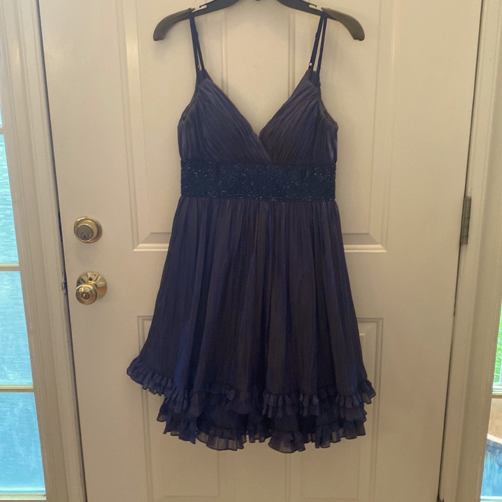 Blue formal dress with sequins